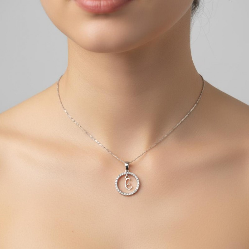 Подвес серебряный  буква Є (050Є)