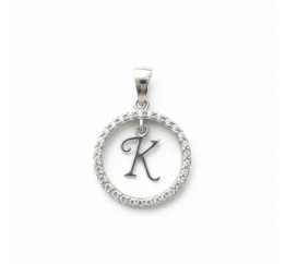 Подвес серебряный  буква К (050К)