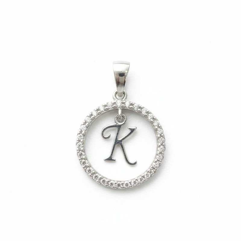 Подвес серебряный  буква К (050К)