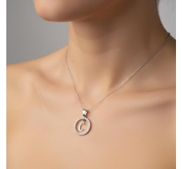 Подвес серебряный  буква С (050С)