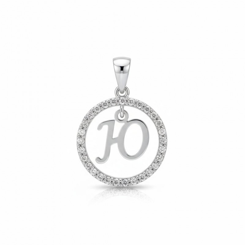 Подвес серебряный  буква Ю (050Ю)