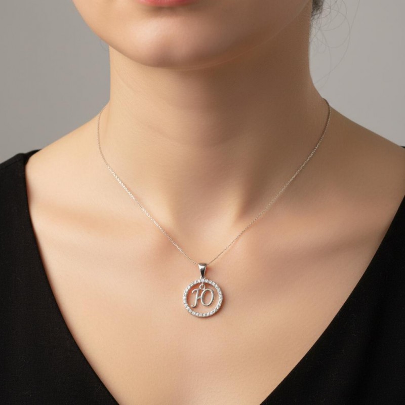 Подвес серебряный  буква Ю (050Ю)