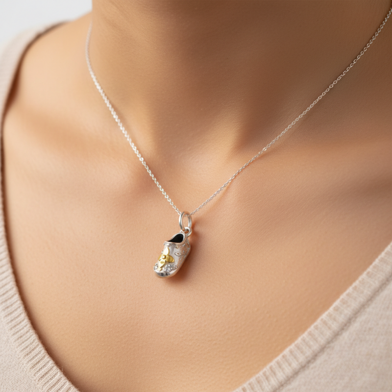 Подвес серебряный Башмачок Спиридона Тримифунтского (073пр)