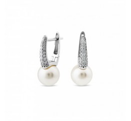 Серьги серебряные с жемчугом (812сж)
