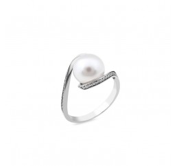 Кольцо серебряное с жемчугом (1076к)