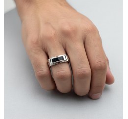 Печатка мужская серебряная с ониксом (644)