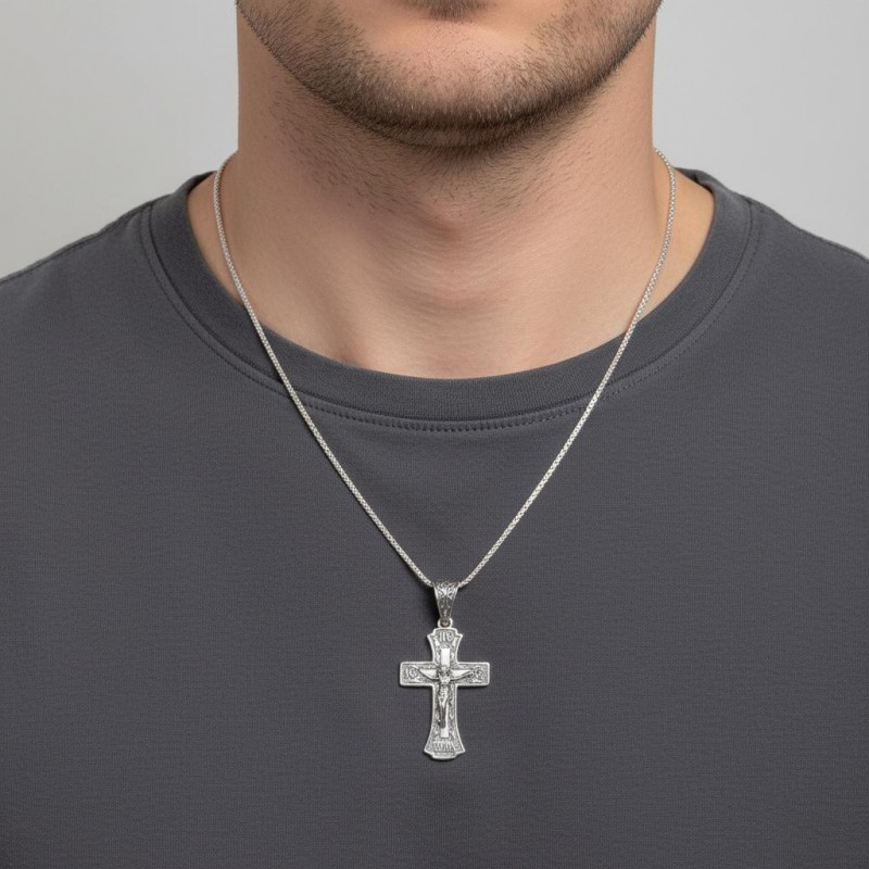 Подвес серебряный Крестик (Х19ч)