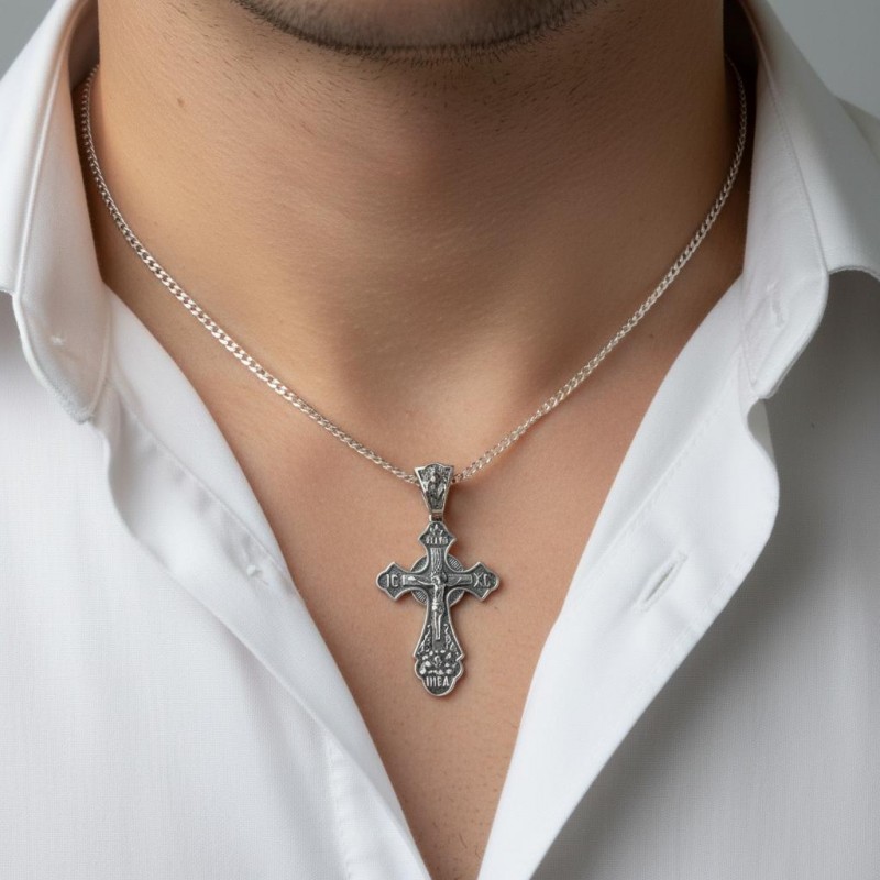 Подвес серебряный Крестик (Х23ч)