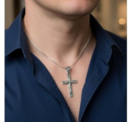 Подвес серебряный Крестик (Х18ч)