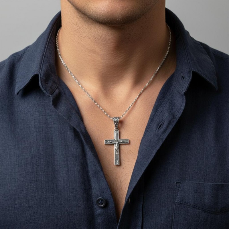 Подвес серебряный Крестик (Х21ч)