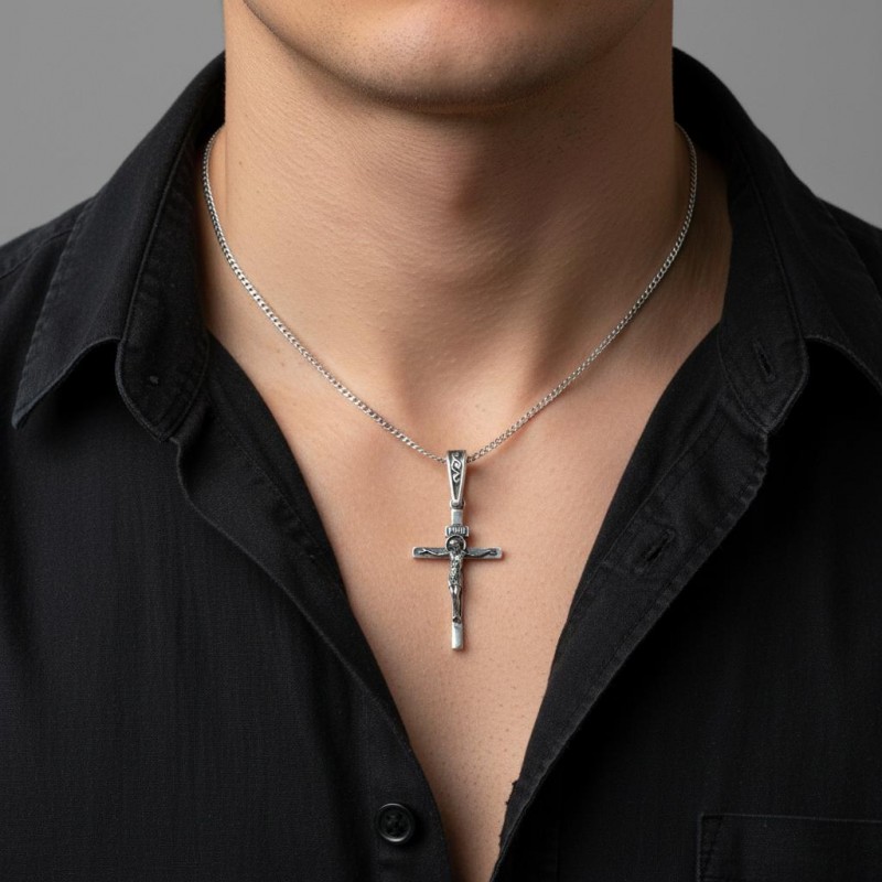 Подвес серебряный Крестик (Х29ч)