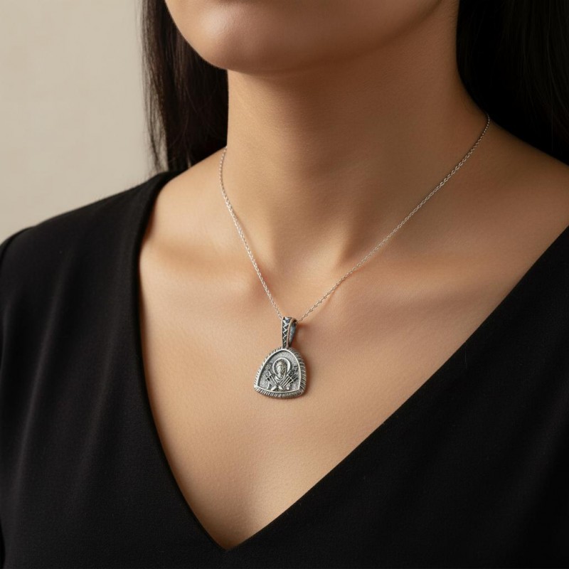 Ладанка серебряная Семистрельная (262ч)