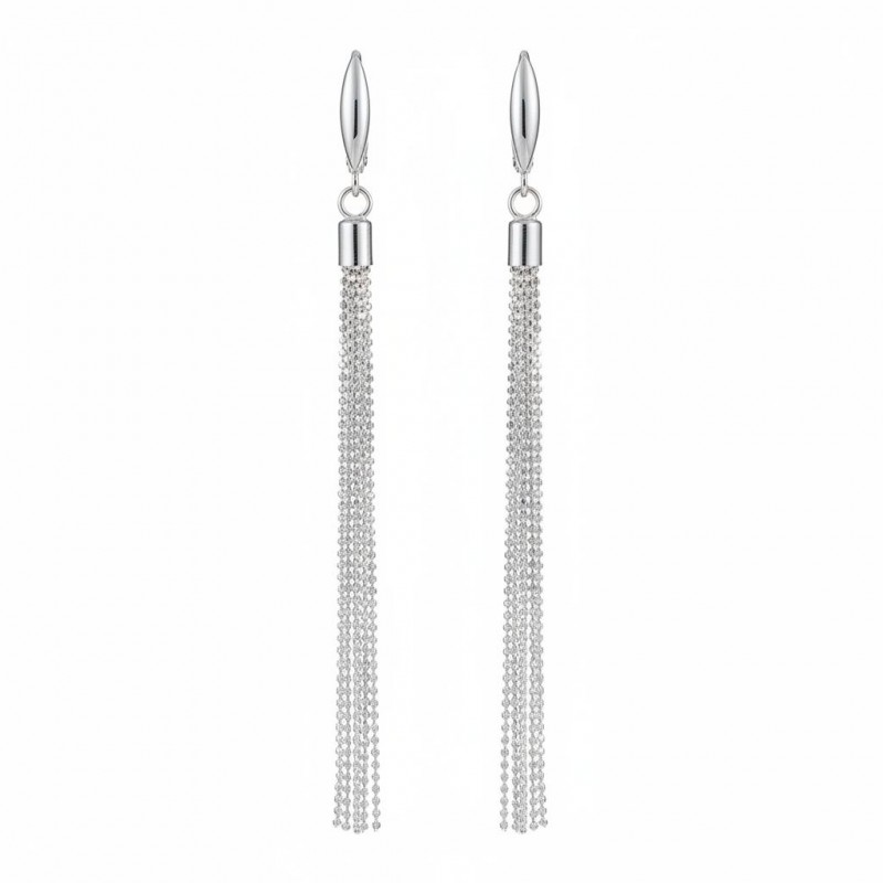 Серьги серебряные висюльки (7025)