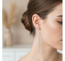 Серьги серебряные висюльки (7025)