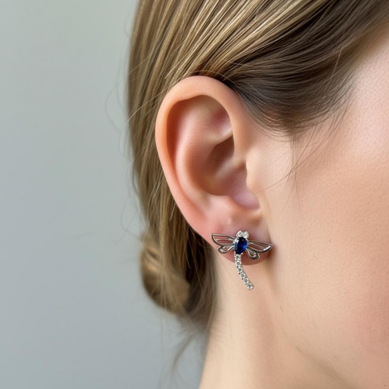 Серьги серебряные Стрекозы (20134р)