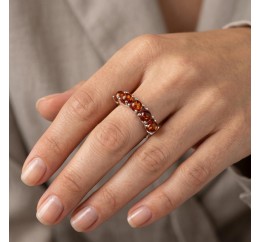 Кольцо серебряное с янтарем (895кя)