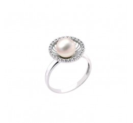 Кольцо серебряное с жемчугом (1684кж)