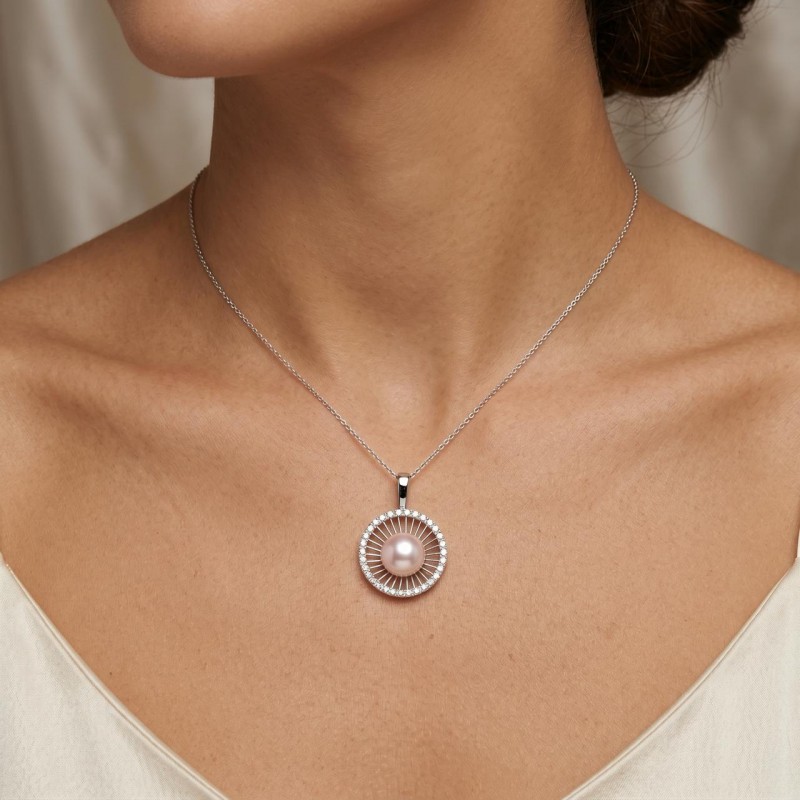 Подвес серебряный с жемчугом (1684пж)