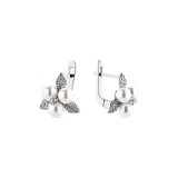 Серьги серебряные с жемчугом (888сж)