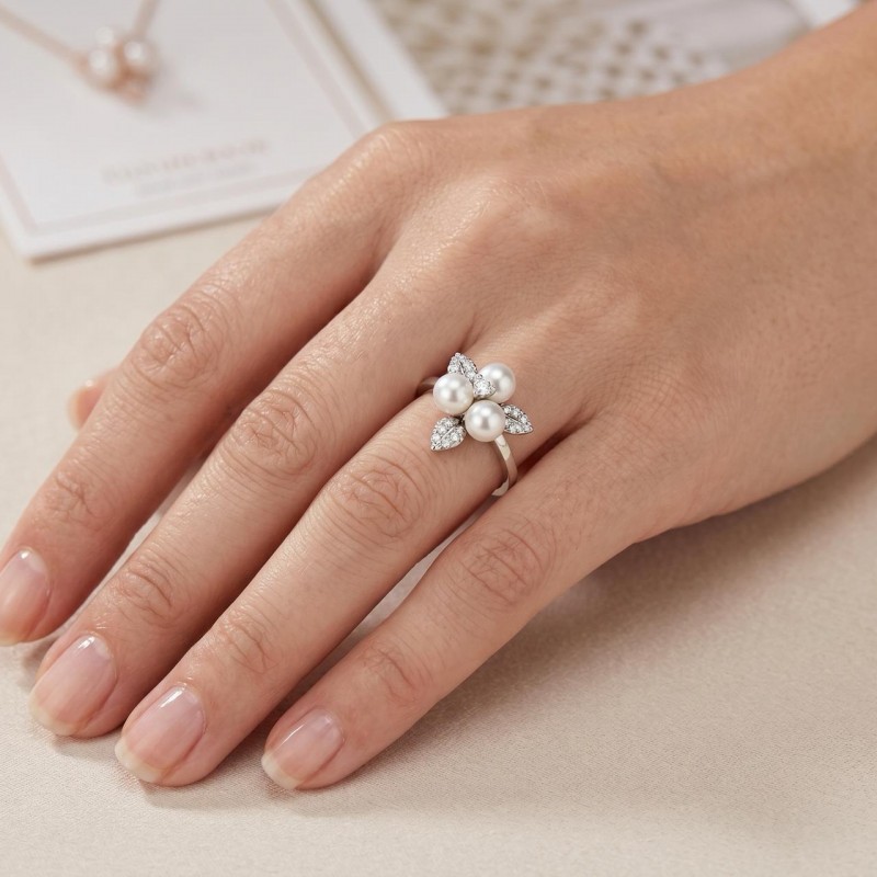 Кольцо серебряное с жемчугом (888кж)