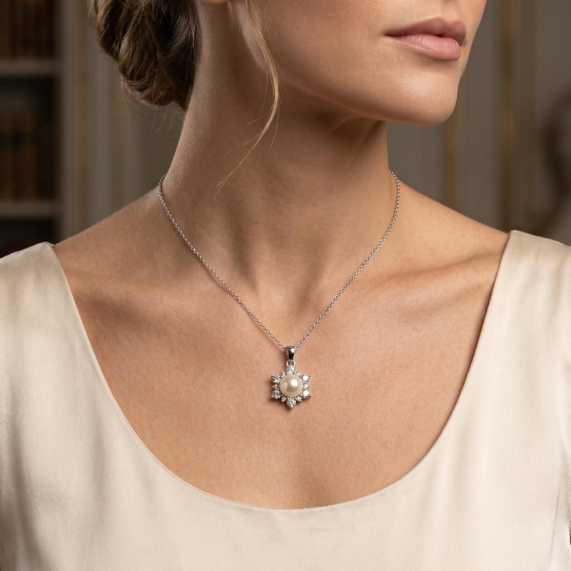 Подвес серебряный с жемчугом (933пж)