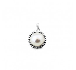 Подвес серебряный с жемчугом (637пж)