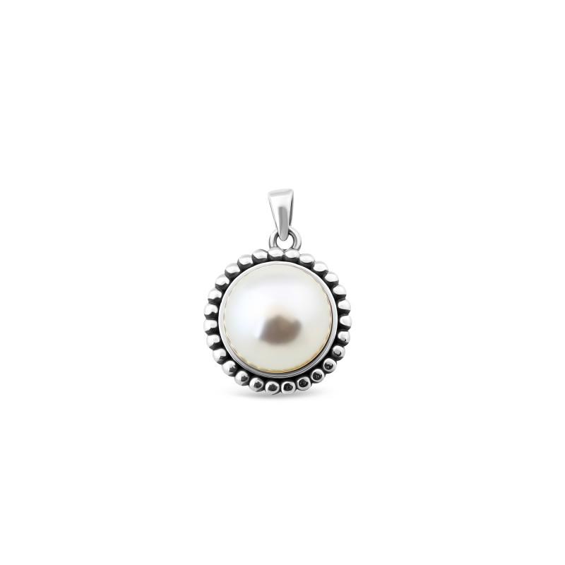 Подвес серебряный с жемчугом (637пж)