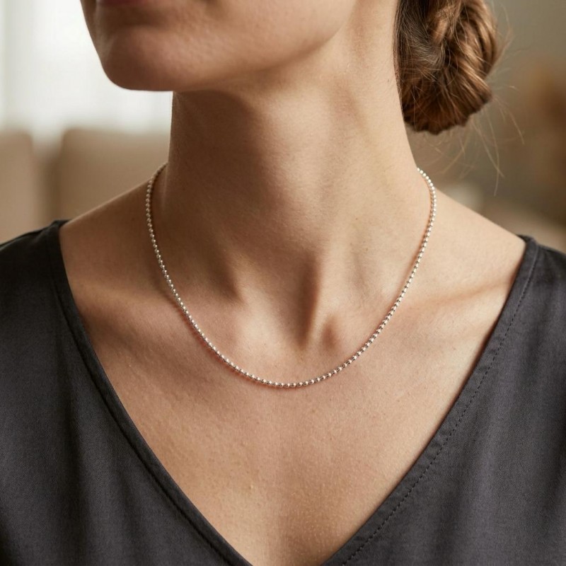 Цепочка серебряная Шарики (PL180)