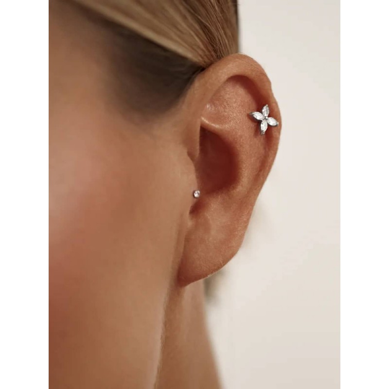 Серьги серебряные для пирсинга ушей (40070д)