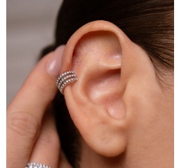 Серьги серебряные для пирсинга ушей (40097д)