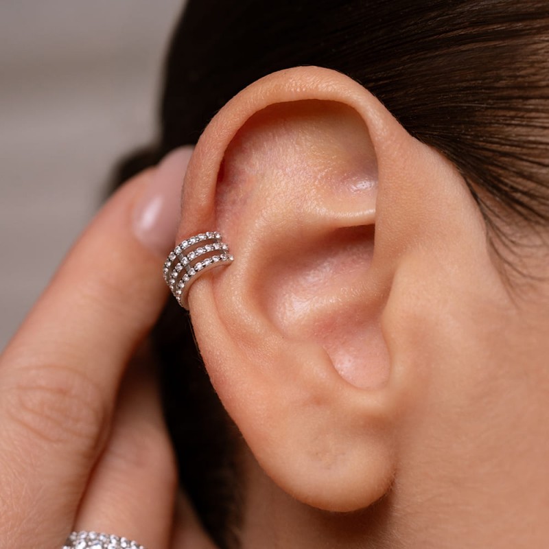 Серьги серебряные для пирсинга ушей (40097д)