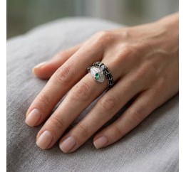 Кольцо серебряное Змея (9510467зб)