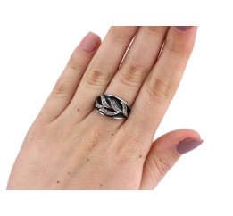 Кольцо серебряное с эмалью Мелани (2111874)
