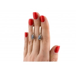 Серьги серебряные с золотом 0254.10сч