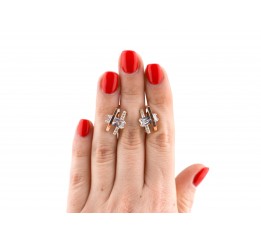 Серьги серебряные с золотом 0264.10с