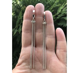 Серьги серебряные с золотом 0346.10с