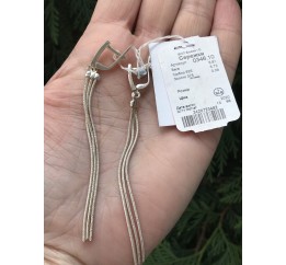 Серьги серебряные с золотом 0346.10с