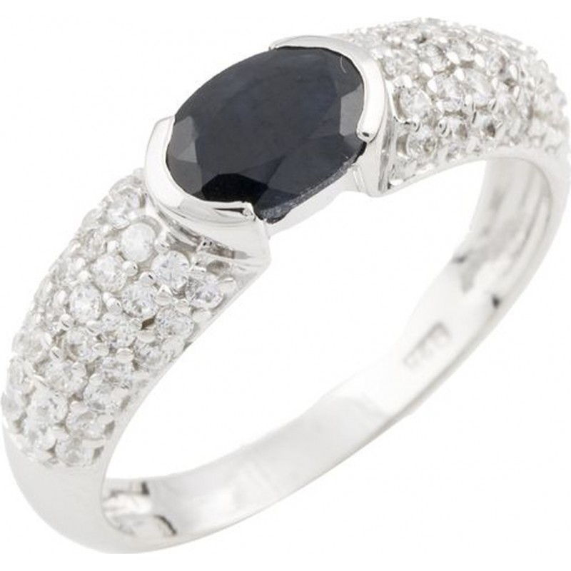 Серебряное кольцо SilverBreeze с натуральным сапфиром 0467825 18 размер, 18 размер, 18 размер, 18 размер