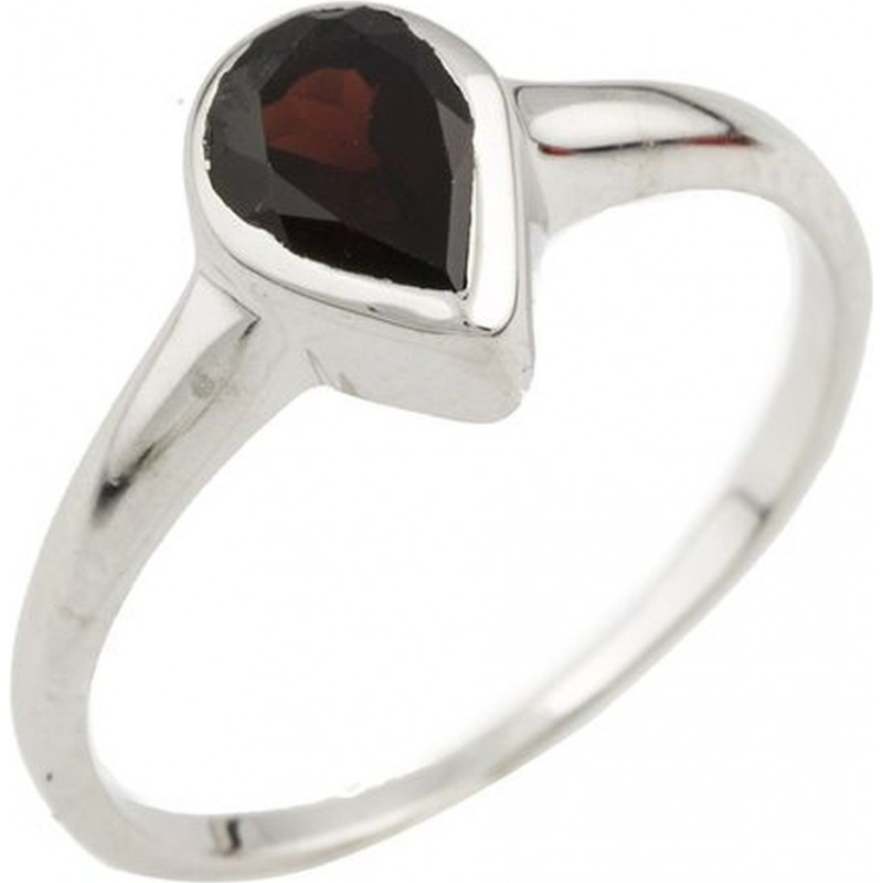 Серебряное кольцо SilverBreeze с натуральным гранатом (0478036) 18 размер
