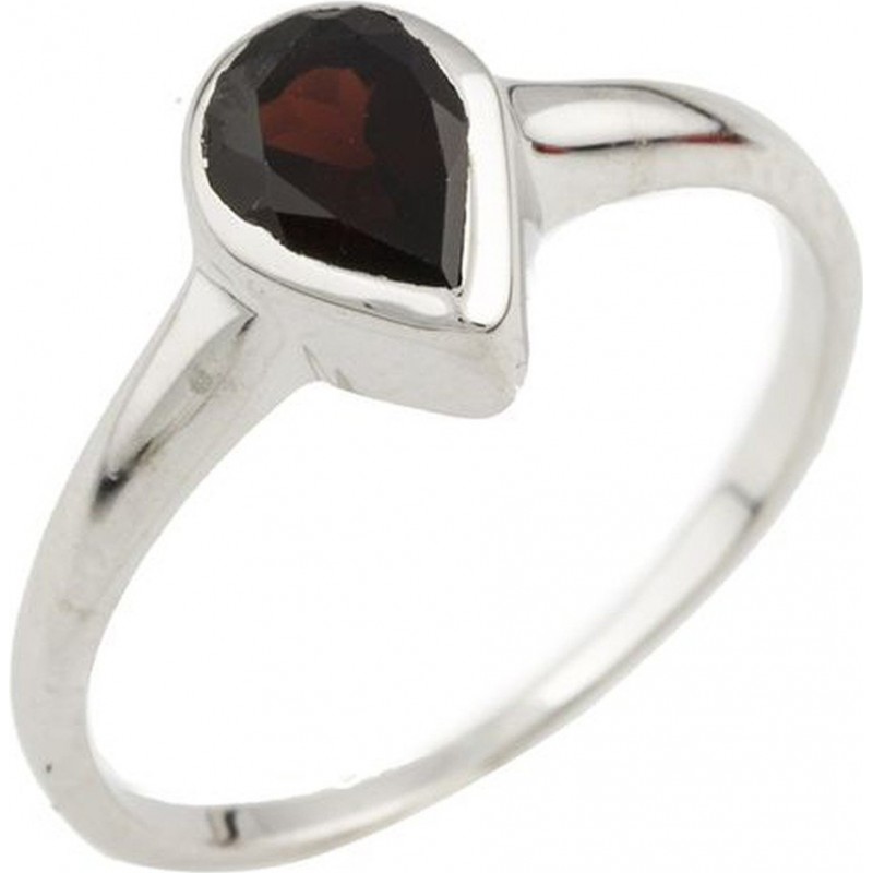 Серебряное кольцо SilverBreeze с натуральным гранатом (0478036) 17 размер