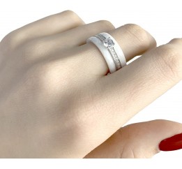Серебряное кольцо SilverBreeze с керамикой 0481630 16.5 размер, 16.5 размер, 16.5 размер, 16.5 размер