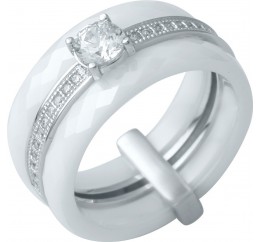 Серебряное кольцо SilverBreeze с керамикой 0481630 16.5 размер, 16.5 размер, 16.5 размер, 16.5 размер