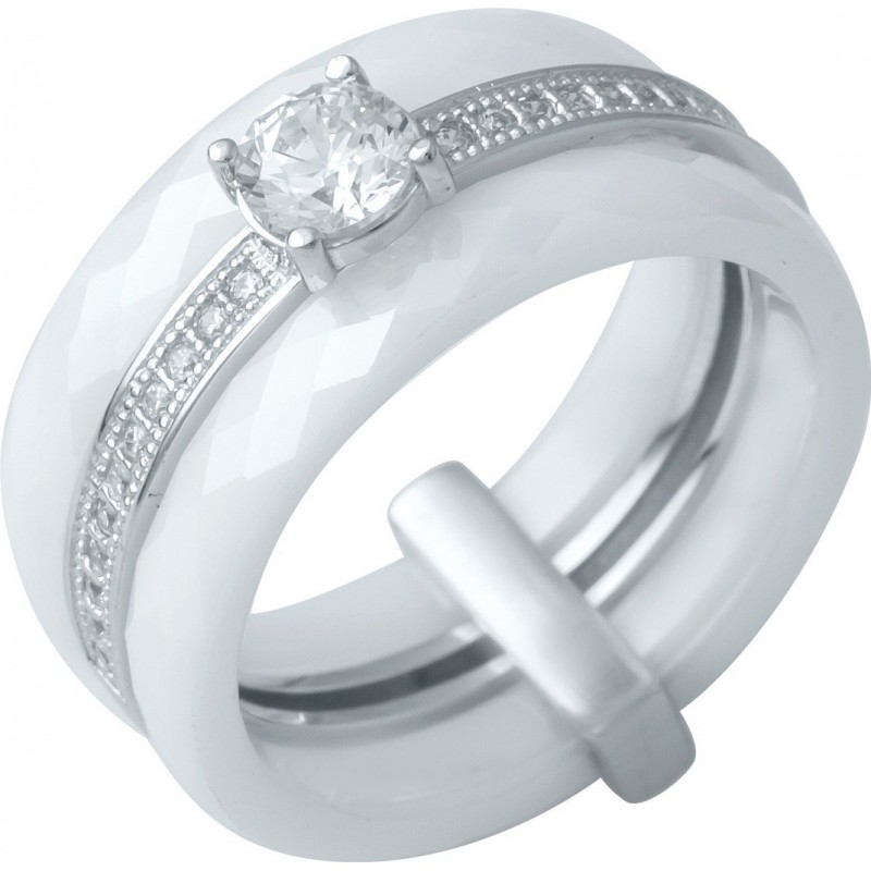 Серебряное кольцо SilverBreeze с керамикой 0481630 16.5 размер, 16.5 размер, 16.5 размер, 16.5 размер