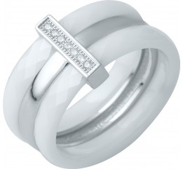 Серебряное кольцо SilverBreeze с , керамикой (0481791) 16 размер