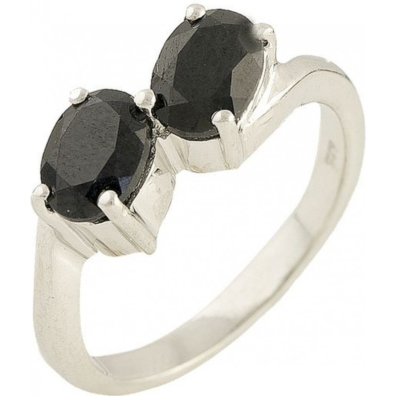 Серебряное кольцо SilverBreeze с натуральным сапфиром (0571409) 17 размер