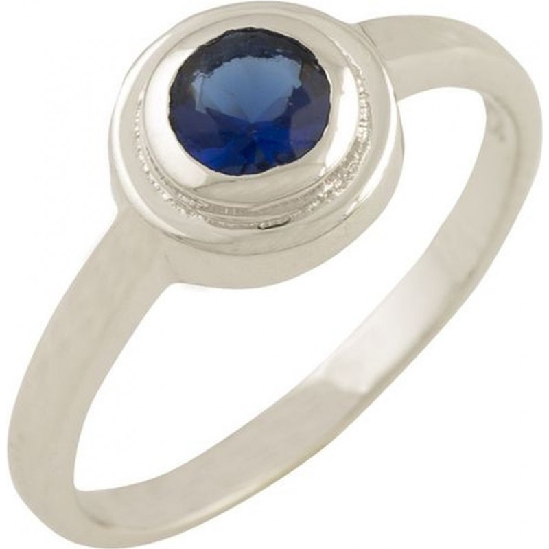 Серебряное кольцо SilverBreeze с сапфиром nano (0867007) 17.5 размер