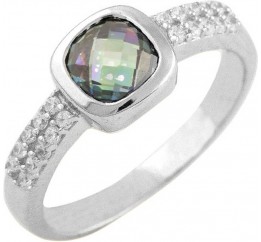 Серебряное кольцо SilverBreeze с натуральным мистик топазом 0868455 17 размер, 17 размер, 17 размер, 17 размер