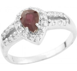 Серебряное кольцо SilverBreeze с натуральным рубином (0435541) 17 размер