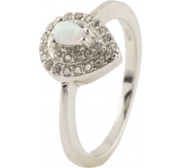 Серебряное кольцо SilverBreeze с опалом (0838335) 17.5 размер