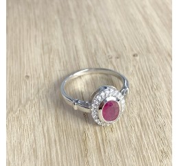 Серебряное кольцо SilverBreeze с натуральным рубином 1087992 17.5 размер, 17.5 размер, 17.5 размер, 17.5 размер